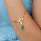 Baguette Birthstone Charm