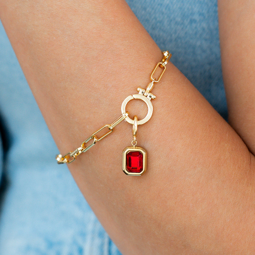 Baguette Birthstone Charm
