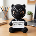 Emotional Support Blach Panther Crochet Doll