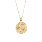 Astrological Sign Coin Pendant Necklace