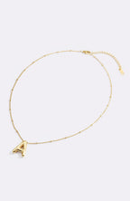 Balloon Initial Necklace with Satellite Chain