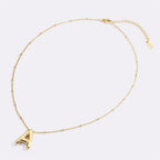Balloon Initial Necklace with Satellite Chain
