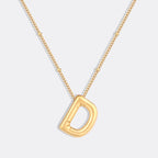 Balloon Initial Necklace with Satellite Chain