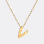 Balloon Initial Necklace with Satellite Chain