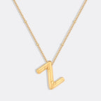 Balloon Initial Necklace with Satellite Chain