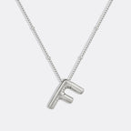 Balloon Initial Necklace with Satellite Chain