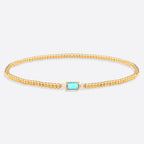 Gold Beaded Birthstone Bracelet