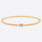 Gold Beaded Birthstone Bracelet