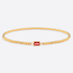Gold Beaded Birthstone Bracelet