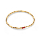 Gold Beaded Birthstone Bracelet