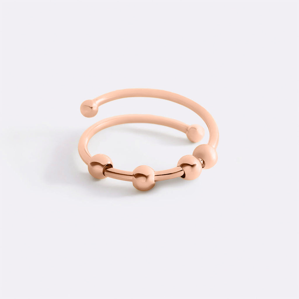 Adjustable Beaded Fidget Ring