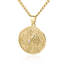 Astrological Sign Coin Pendant Necklace