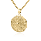 Astrological Sign Coin Pendant Necklace