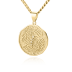 Astrological Sign Coin Pendant Necklace