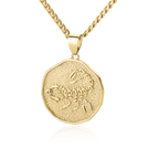 Astrological Sign Coin Pendant Necklace