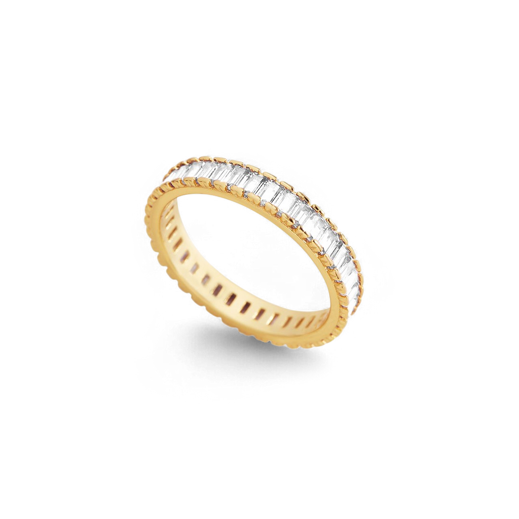 Baguette Birthstone Eternity Band