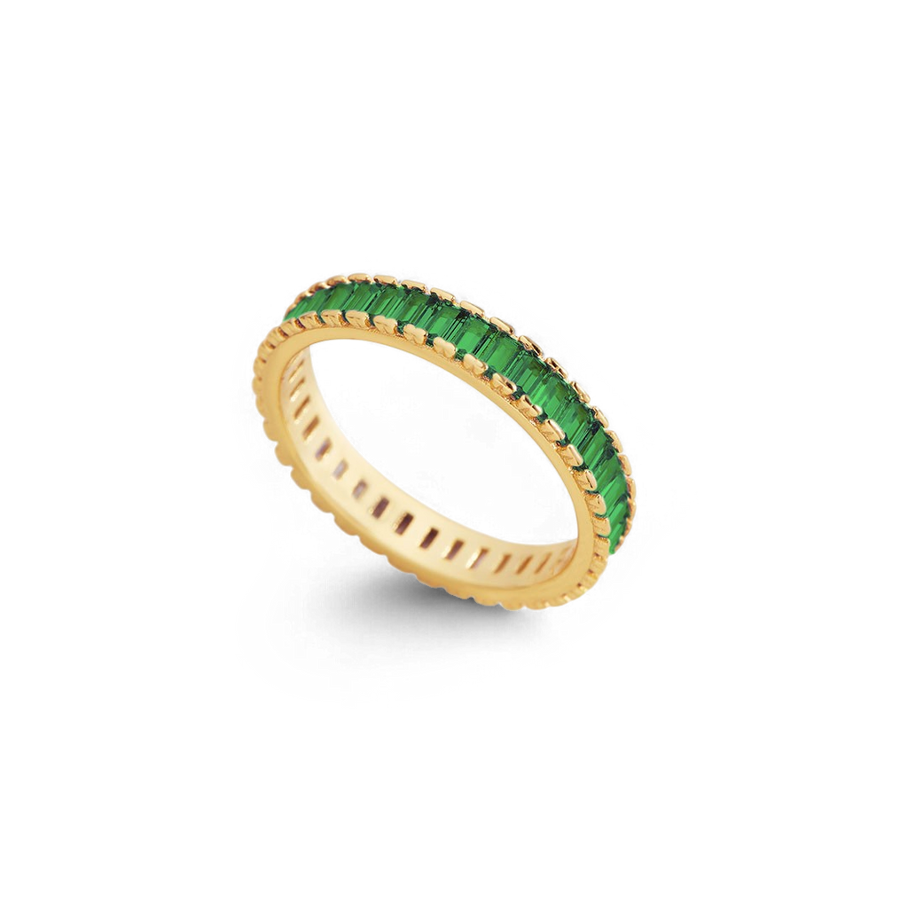 Baguette Birthstone Eternity Band