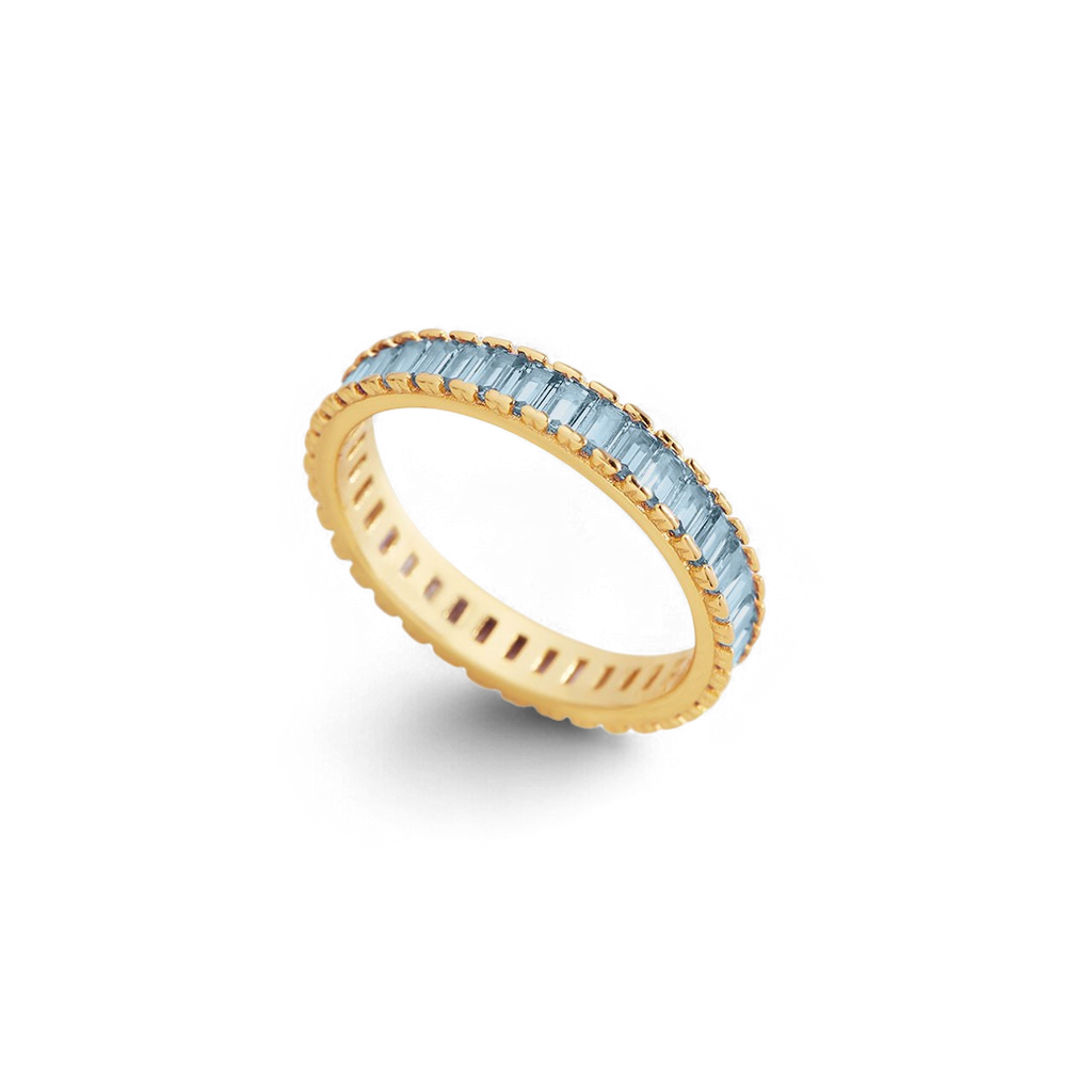 Baguette Birthstone Eternity Band
