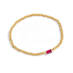 Gold Beaded Birthstone Bracelet