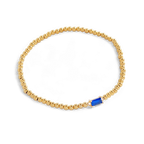 Gold Beaded Birthstone Bracelet
