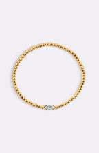 Gold Beaded Birthstone Bracelet