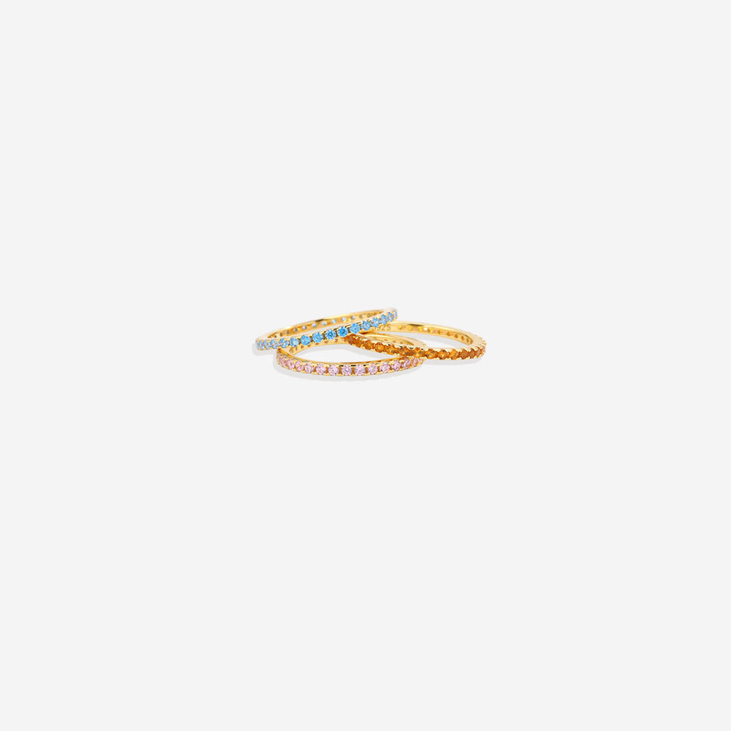 April Birthstone Eternity Stacking Ring