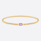 Gold Beaded Birthstone Bracelet