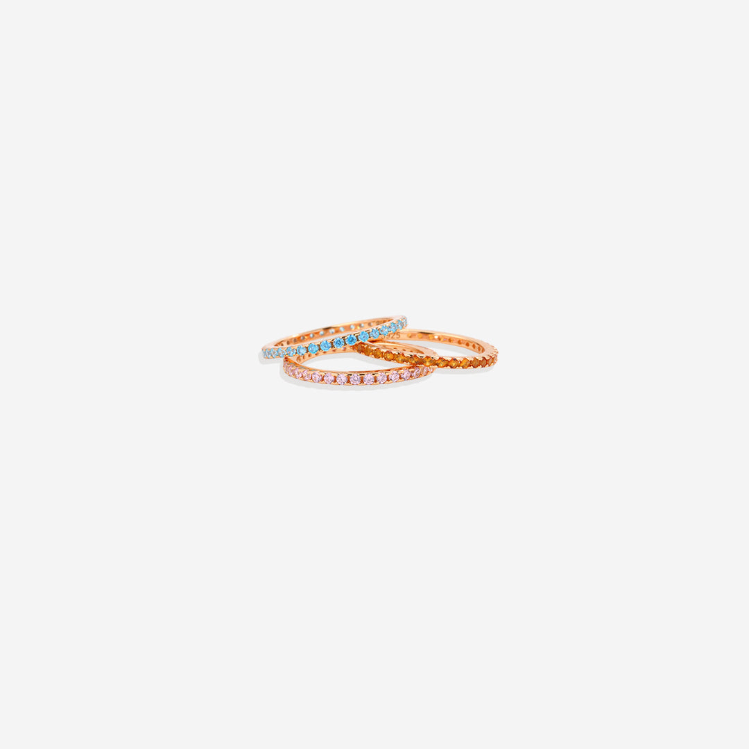 August Birthstone Eternity Stacking Ring
