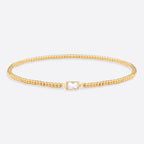 Gold Beaded Birthstone Bracelet