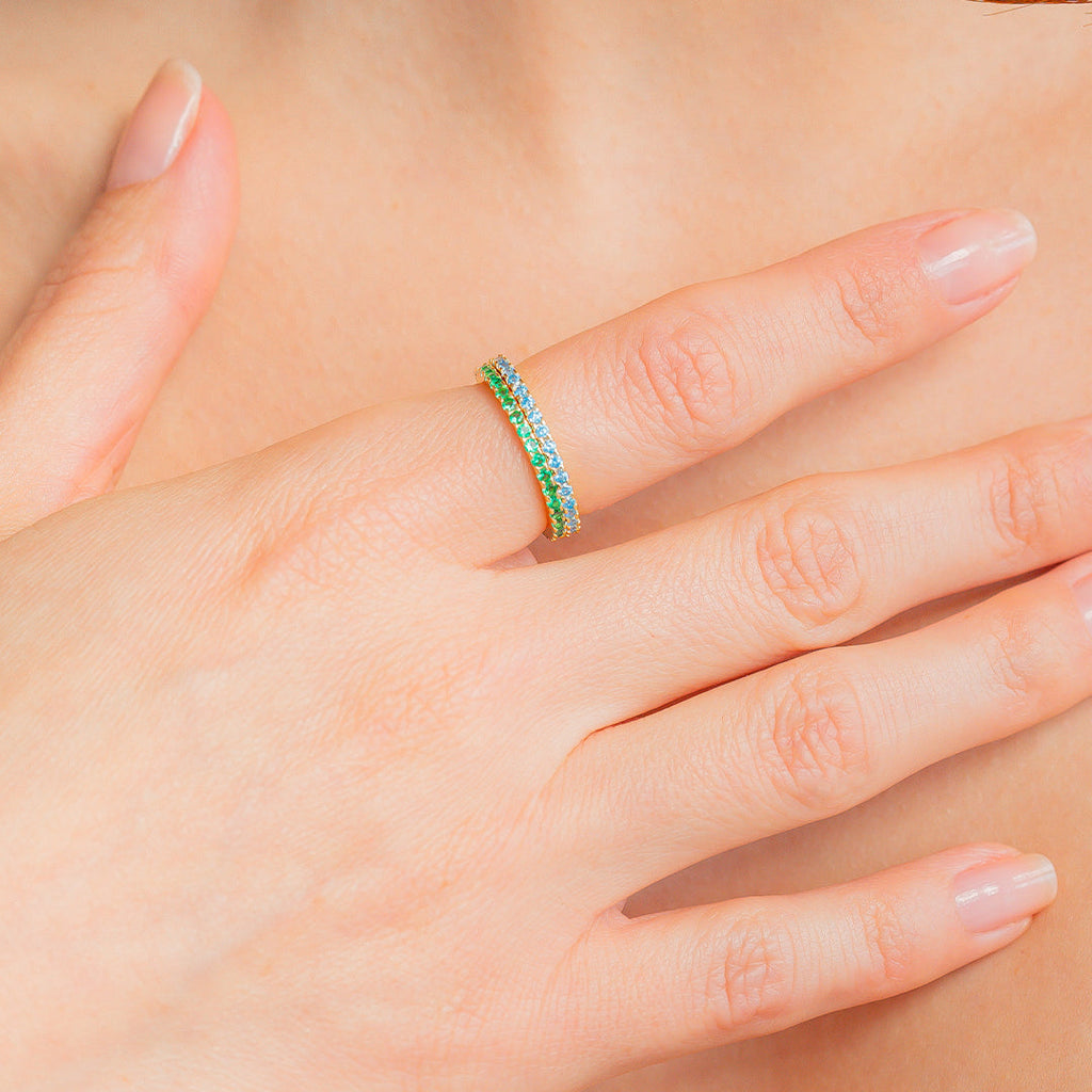 April Birthstone Eternity Stacking Ring