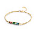 Dainty Baguette Birthstone Bracelet