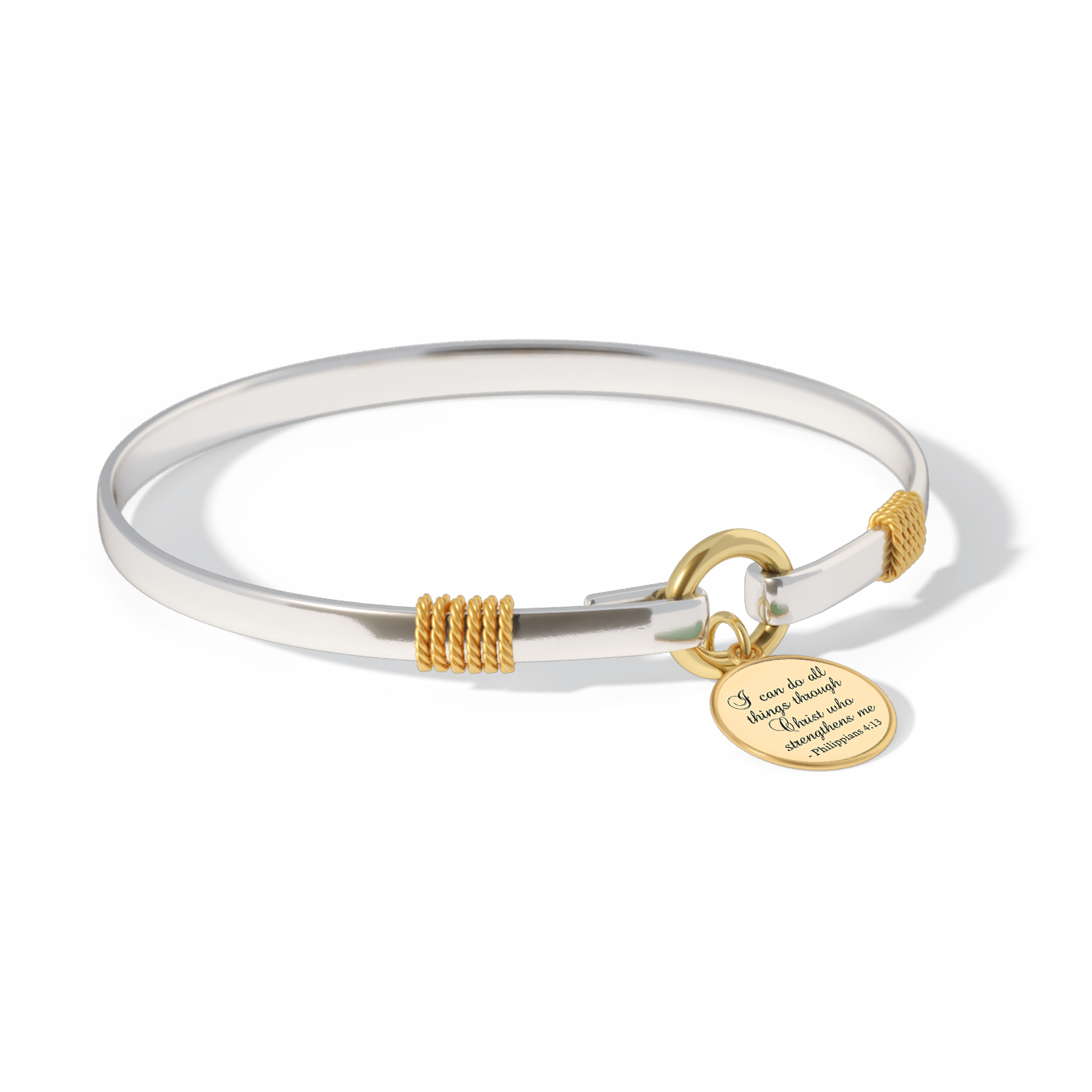 All Things Through Christ - Two-Tone Custom Charm Bracelet