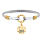All Things Through Christ - Two-Tone Custom Charm Bracelet